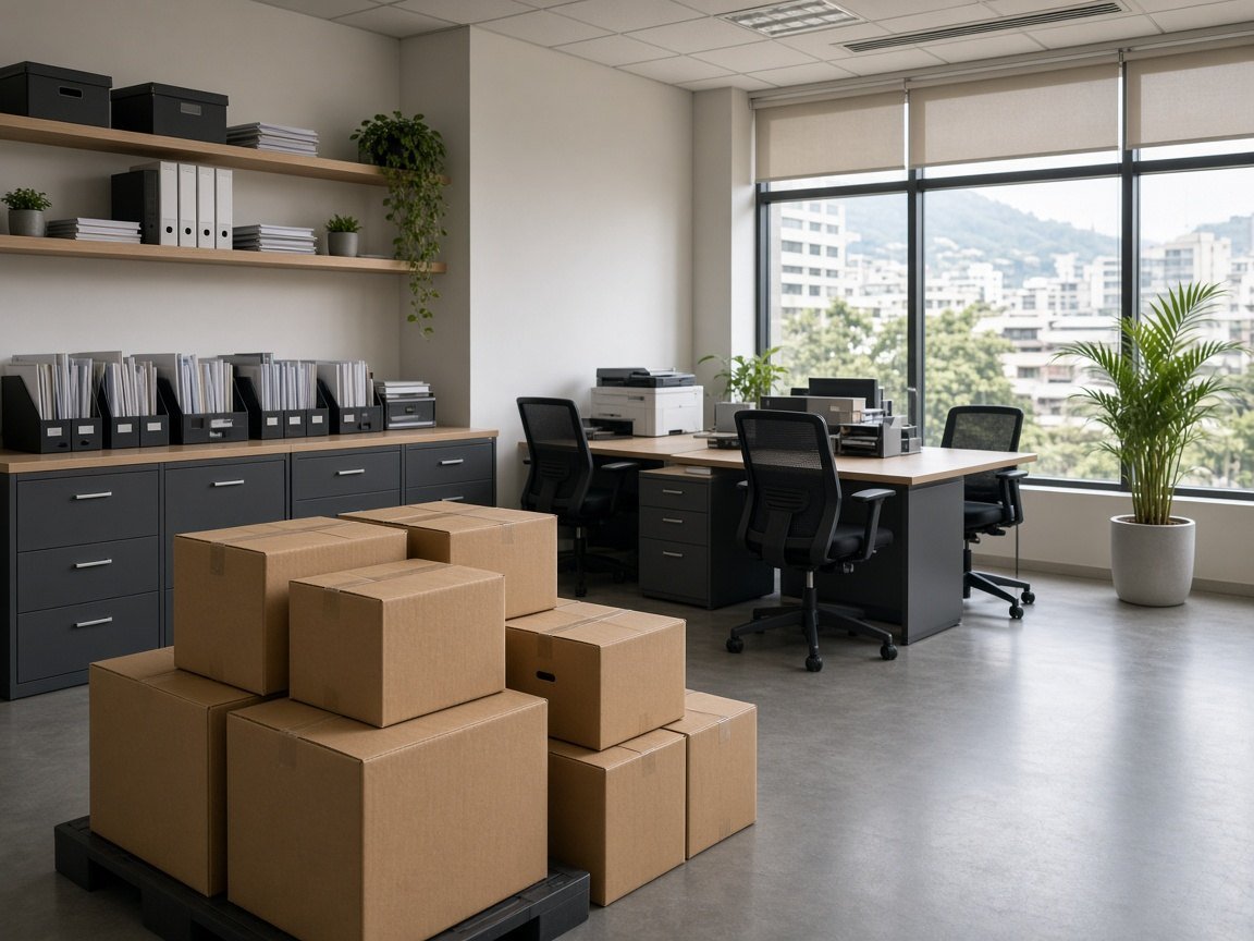 Municipal office interior prepared for institutional supply
